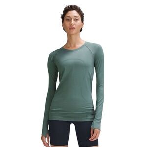 Lululemon Swiftly Tech Long-Sleeve Shirt 2.0 in Medium Forest Green Size 12